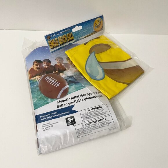 Emoji Beach Ball and Gigantic Inflatable Sport Ball - Picture 14 of 14